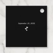 Minimal Chic Vielen Dank Schwarz-weiß Wedding GIft Geschenkanhänger (Rückseite)