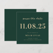 Minimal Chic Wedding Date Nicht-Foto Save the Date (Vorne/Hinten)