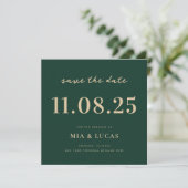 Minimal Chic Wedding Date Nicht-Foto Save the Date (Stehend Vorderseite)