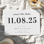 Minimal Chic Wedding Date Nicht-Foto Save the Date<br><div class="desc">Personalisieren Sie diese minimale schicke Design Hochzeit speichern Sie das Datum mit allen Ihren Details.</div>