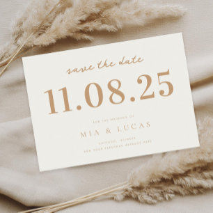 Minimal Chic Wedding Date Nicht-Foto Save the Date
