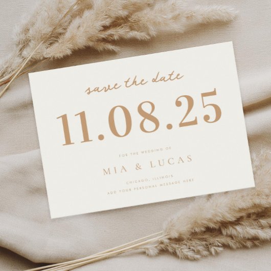 Minimal Chic Wedding Date Nicht-Foto Save the Date