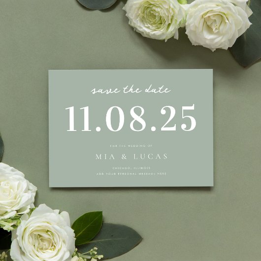 Minimal Chic Wedding Date Nicht-Foto Save the Date