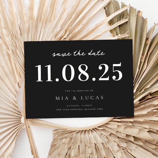Minimal Chic Wedding Date Nicht-Foto Save the Date