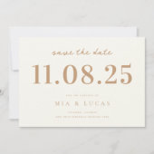 Minimal Chic Wedding Date Nicht-Foto Save the Date (Vorderseite)