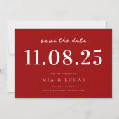 Minimal Chic Wedding Date Nicht-Foto Save the Date (Vorderseite)