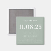 Minimal Chic Wedding Date Nicht-Foto Save the Date Magnet (Vorderseite/Rückseite)