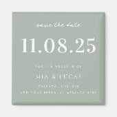 Minimal Chic Wedding Date Nicht-Foto Save the Date Magnet (Vorne)