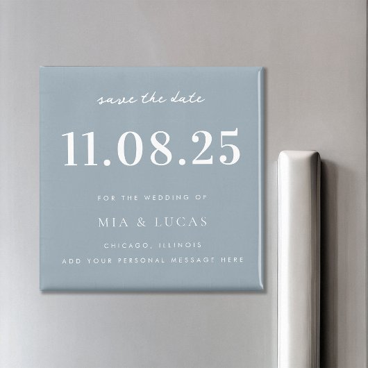 Minimal Chic Wedding Date Nicht-Foto Save the Date Magnet
