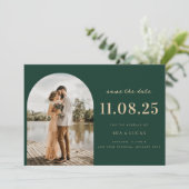 Minimal Chic Wedding Foto Save the Date (Stehend Vorderseite)