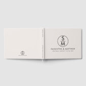 Minimal Chic Wedding Monogram Braut and Groom Gästebuch (Voll)