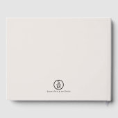 Minimal Chic Wedding Monogram Braut and Groom Gästebuch (Rückseite)