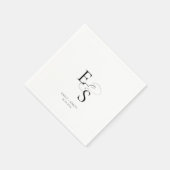 Minimal Chic Wedding Napkin Serviette (Ecke)