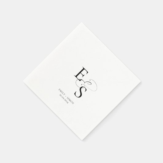 Minimal Chic Wedding Napkin Serviette (Ecke)