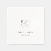 Minimal Chic Wedding Napkin Serviette (Vorderseite)