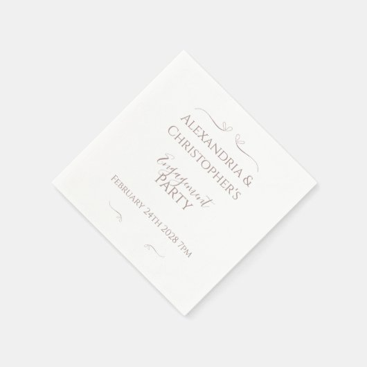 Minimal Chic Wedding Partner Serviette (Ecke)
