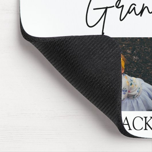 Minimal Chic White Best Großeltern Foto Mousepad (Ecke)