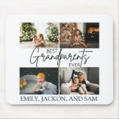 Minimal Chic White Best Großeltern Foto Mousepad (Vorne)