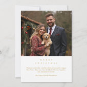 Minimal Chic Winter Christmas Tree Photo Wedding Save The Date (Rückseite)
