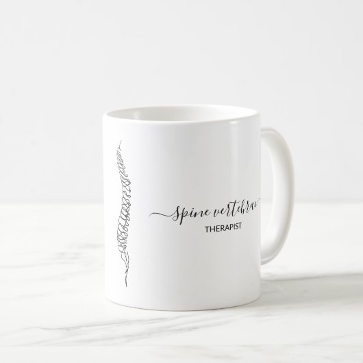 Minimal Chiropractor Spine Massage Therapist Kaffeetasse (VorderseiteRechts)