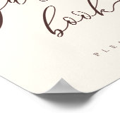 Minimal Chocolate Brown Celebration Guest Poster (Ecke)