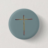 Minimal Christlich Cross Blue Green