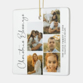 Minimal Christmas Blessings Script Family 5 Photos Keramikornament (Links)