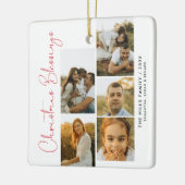 Minimal Christmas Blessings Script Family 5 Photos Keramikornament (Links)
