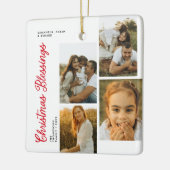 Minimal Christmas Blessings Script Family 6 Photos Keramikornament (Links)