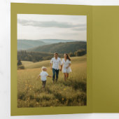 Minimal Christmas Family Arch Photo Dreifach Gefaltete Ankündigung (Innen Erste Seite)