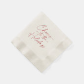 Minimal Christmas Napkin “Cheers to the Holidays” Serviette (Ecke)