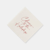 Minimal Christmas Napkin “Cheers to the Holidays” Serviette (Ecke)
