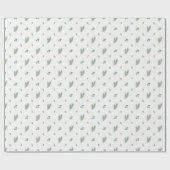 Minimal Christmas Pattern, Pine, Berries Geschenkpapier (Flach)