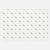 Minimal Christmas Pattern, Pine, Berries Geschenkpapier Set (Vorderseite)