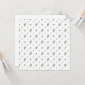 Minimal Christmas Pattern, Pine, Berries Karte (Vorderseite/Rückseite Beispiel)