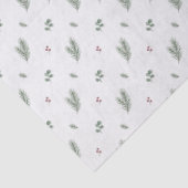 Minimal Christmas Pattern, Pine, Berries Seidenpapier (Detail)