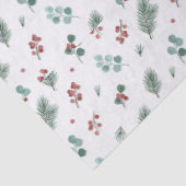 Minimal Christmas Pattern, Pine & Berries Seidenpapier (Detail)