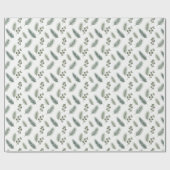 Minimal Christmas Pine Pattern, Scandi Style Geschenkpapier (Flach)