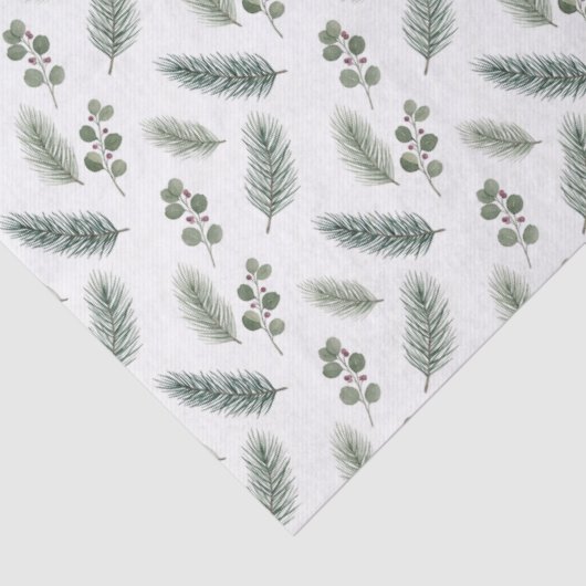 Minimal Christmas Pine Pattern, Scandi Style Seidenpapier (Detail)
