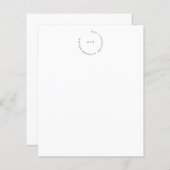 Minimal Circle Monogram Logo Business Stationery (Vorne/Hinten)