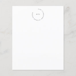 Minimal Circle Monogram Logo Business Stationery