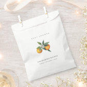Minimal Citrus Orange Botanical Boho Babydusche Geschenktütchen (Ausgeschnitten)
