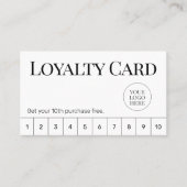 Minimal Classic Business Flat Loyalty Card Treuekarte (Vorderseite)