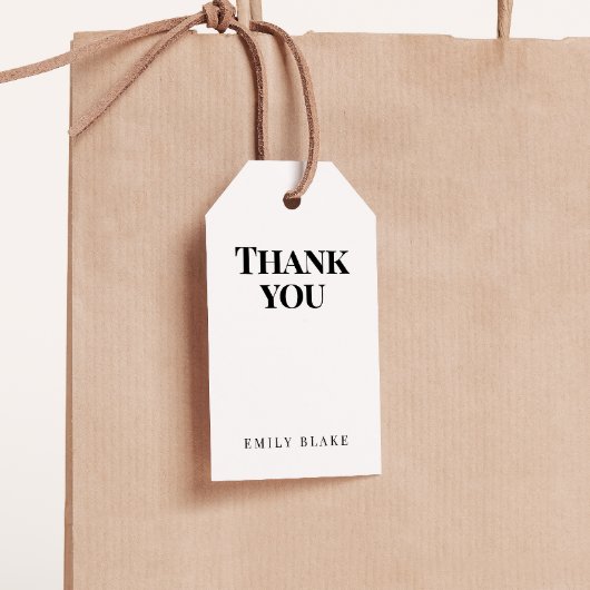 Minimal Classic Business Thank You Hang Tag Geschenkanhänger