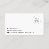 Minimal Classic Business  Visitenkarte (Rückseite)