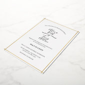 MInimal Classic Custom Gold Foil Folieneinladung (Gedreht)