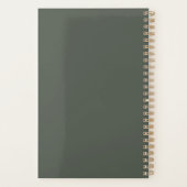 Minimal Classic Gothic Window Typography Olive Planer (Rückseite)