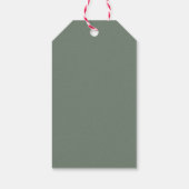 Minimal Classic Green Weihnachtsgeschenke Tags Geschenkanhänger (Rückseite)