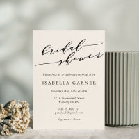 Minimal Classic Ivory Cream Script Brautparty