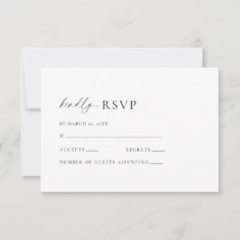 Minimal Classic Moderne elegante RSVP-Karte RSVP Karte